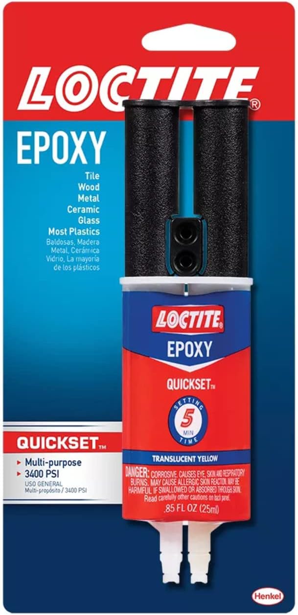 Epoxi de secado rápido de Loctite, 0.85 onzas líquidas, con jeringa (1395391), 1395391-8