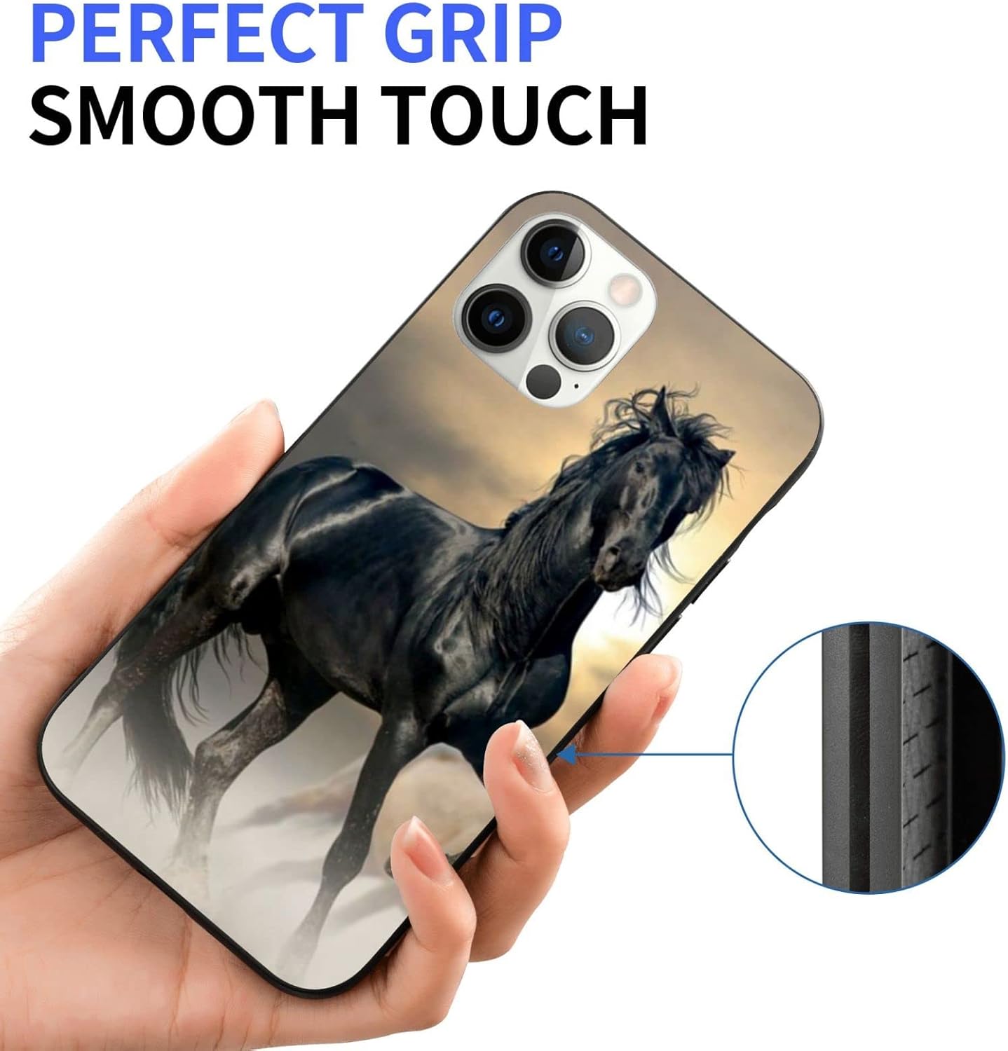 Funda compatible con iPhone 13 Pro Max, funda de TPU delgada a prueba de golpes, funda de TPU para hombres y mujeres