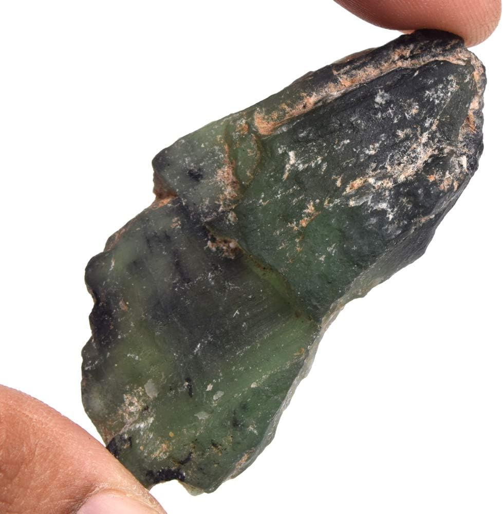 Serpentina en bruto sin tratar de 96.50 Ct. Cristal curativo certificado natural verde Serpentina Piedra preciosa, Gema