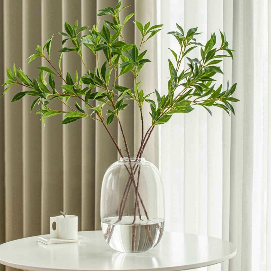 Jarrón grande de vidrio para flores, jarrón alto de vidrio para decoración, jarrón decorativo para el hogar, centros de mesa, decoración de flores y