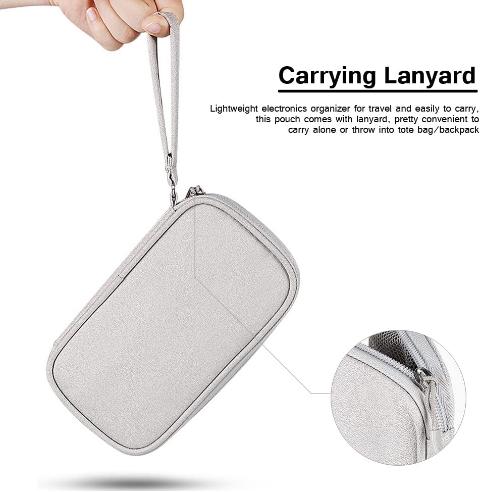 DUMEALAGR Organizador de electrónica, bolsa organizadora de cables, estuche organizador de viaje a prueba de golpes, funda de transporte para