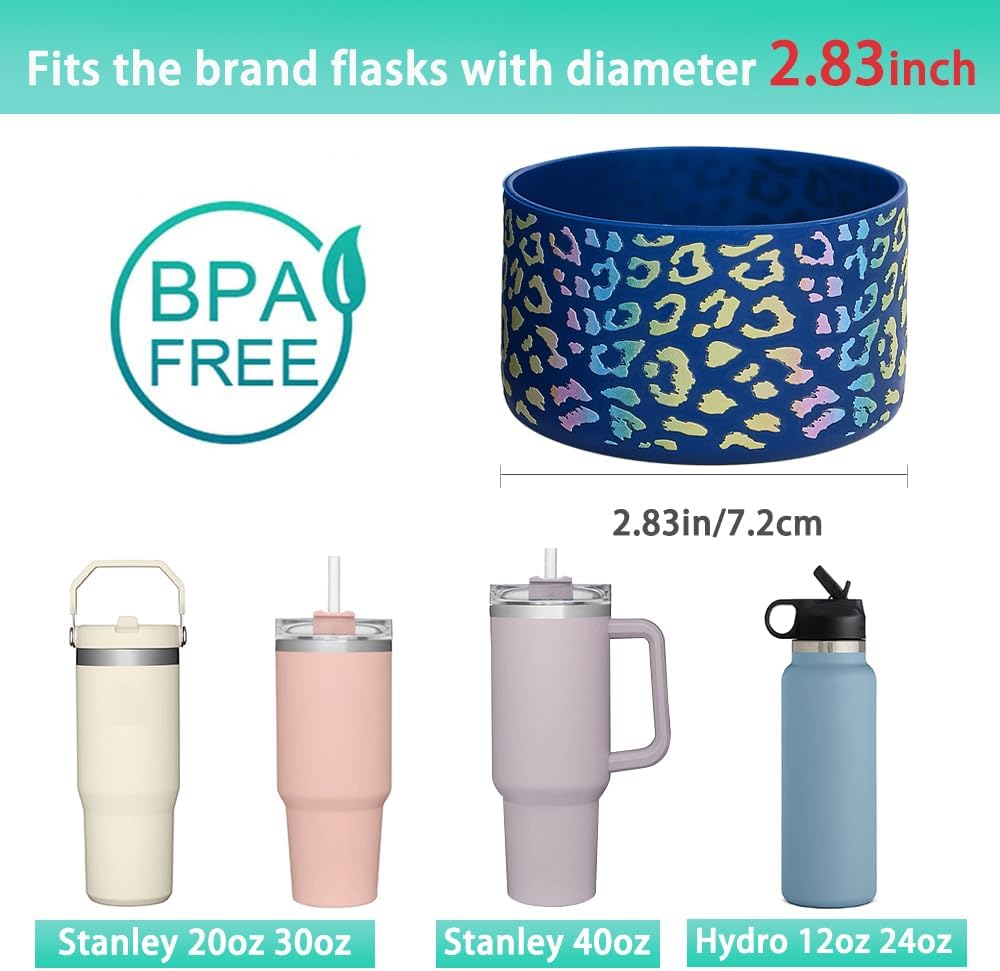 WK IEASON 2 fundas protectoras de vaso para Stanley Quencher Adventure de 40 onzas y Stanley IceFlow de 20 onzas, 30 onzas y compatible con botella