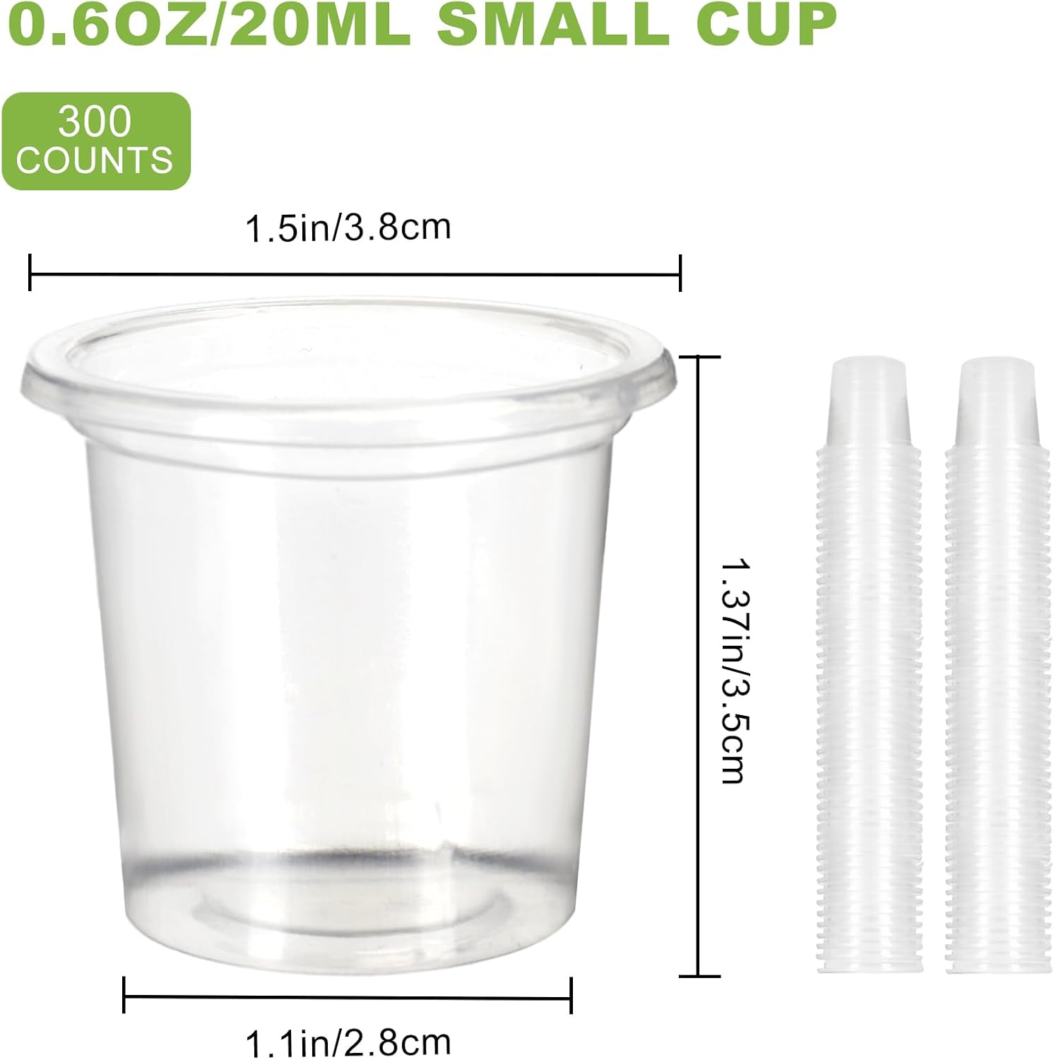 Mini vasos desechables de 0.6 oz0.7 fl oz, pequeños vasos de muestra de plástico transparente para tequila con sabor a alcohol, taza pequeña para