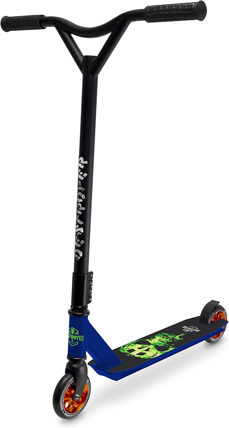 Stunt Scooter Street Surfing Destroyer – Máscara de fuego verde