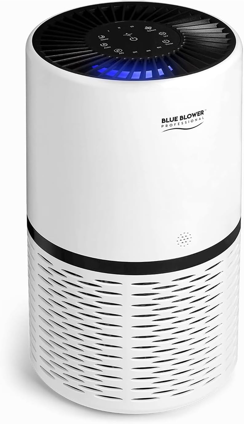 Purificador de aire, purificador de aire que elimina el polvo, filtro HEPA con tecnología UV-C, filtro de aire de alta densidad para oficina, sala