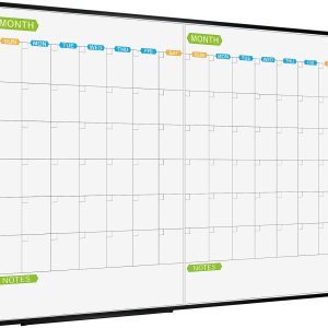 JILoffice Calendario magnético de borrado en seco, pizarra blanca de 2 meses, 48 x 36 pulgadas, marco de aluminio negro, tablero montado en la pared JILoffice Calendario magnético de borrado en seco, pizarra blanca de 2 meses, 48 x 36 pulgadas, marco de aluminio negro, tablero montado en la pared