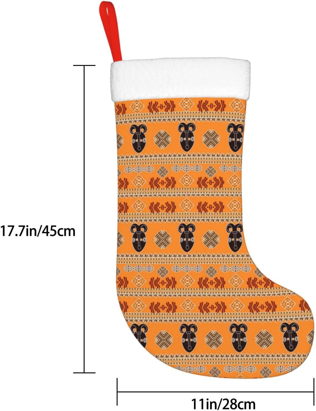 Calcetines de Navidad, patrón étnico africano con símbolos, medias de Navidad grandes, medias colgantes de chimenea de Navidad para Navidad,