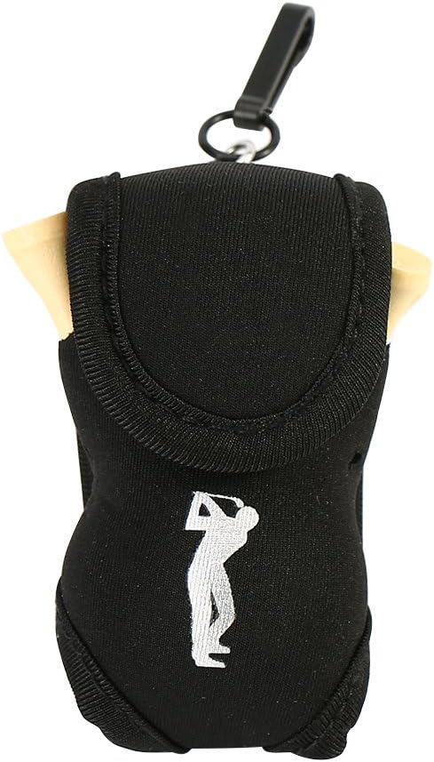Tbest 3 colores portátil bolsa de golf bolsa pequeña cintura almacenamiento paquete incluye 2 bolas y 4 camisetas (azulnegro)