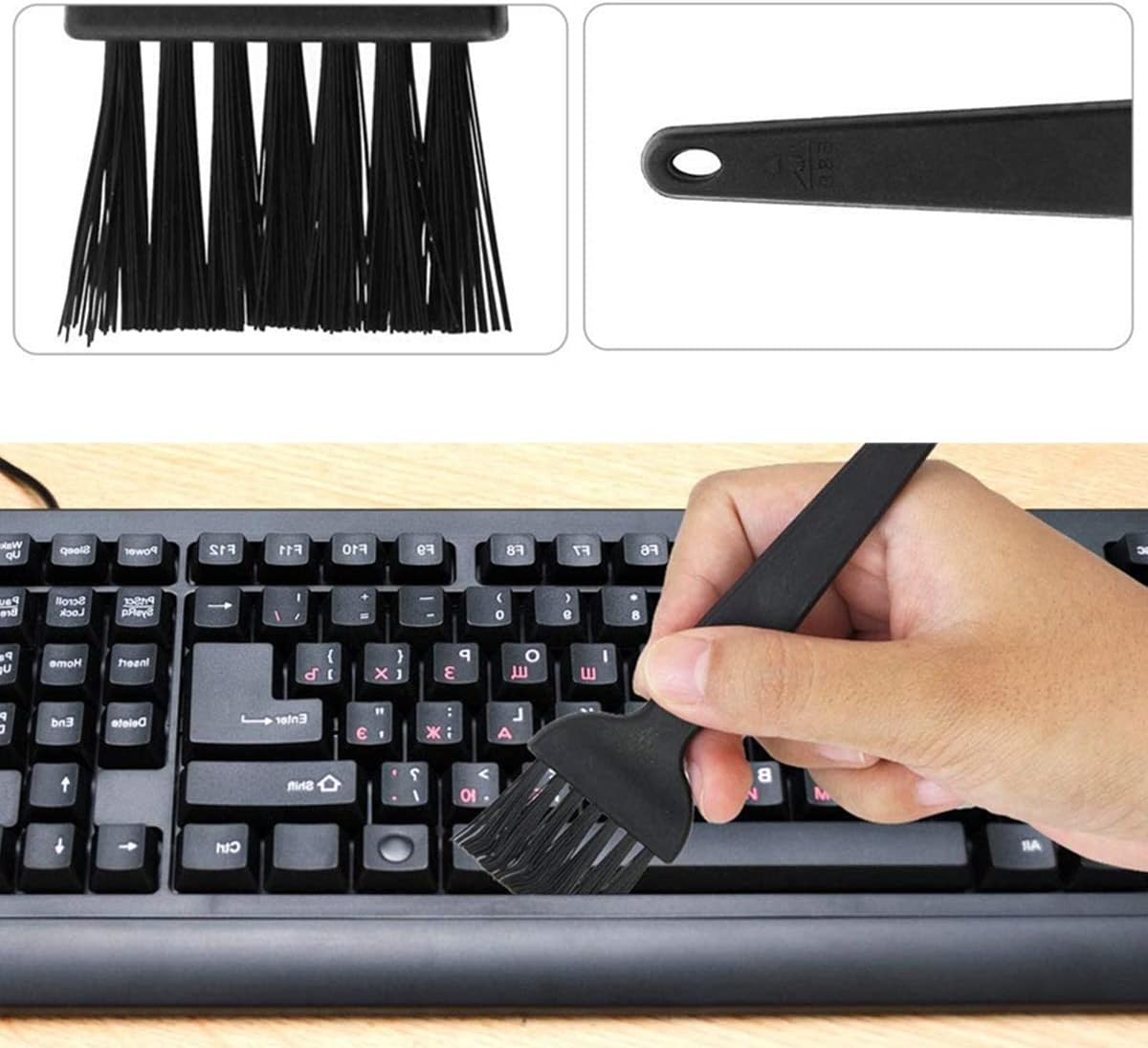 9 en 1 cepillos antiestáticos pequeños kit de limpieza cepillo de nailon multiusos para teclado, placas base de PC, cámara, teléfono, portátil,