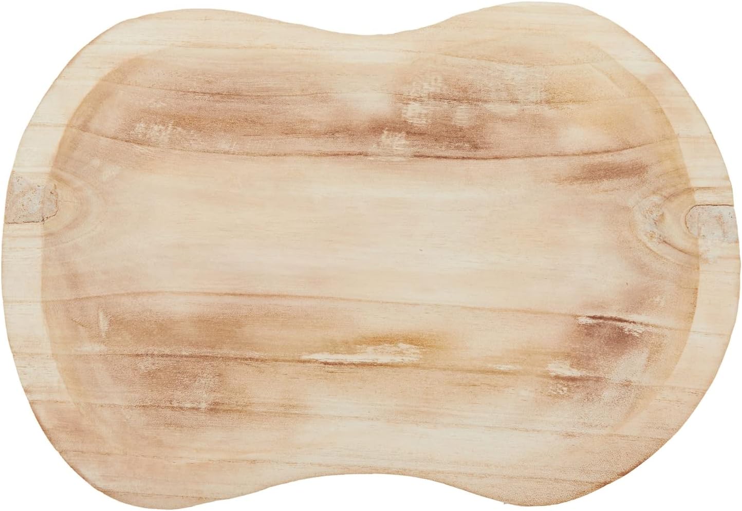 Okuna Outpost Cuencos de madera hechos a mano para decoración, centro de mesa de madera de Paulownia en 8 formas (11 x 16 pulgadas)