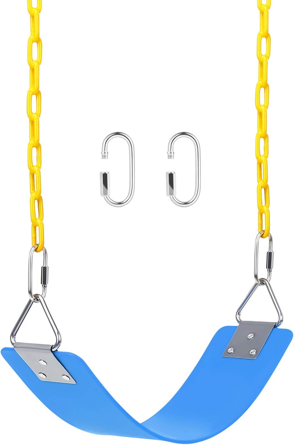 AGPTEK – Juego de columpio, asiento de columpio con cadenas antioxidantes de 66 pulgadas con revestimiento termoplástico, soporta 250 libras,