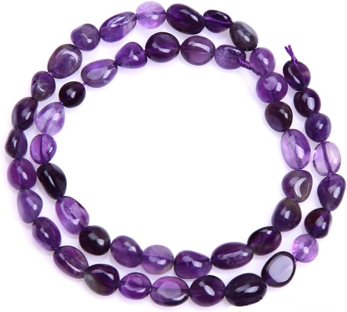 50 cuentas de amatista natural de 0.197-0.315 in de forma libre irregular de cuarzo de cristal caído, cuentas sueltas para hacer joyas, pulseras,