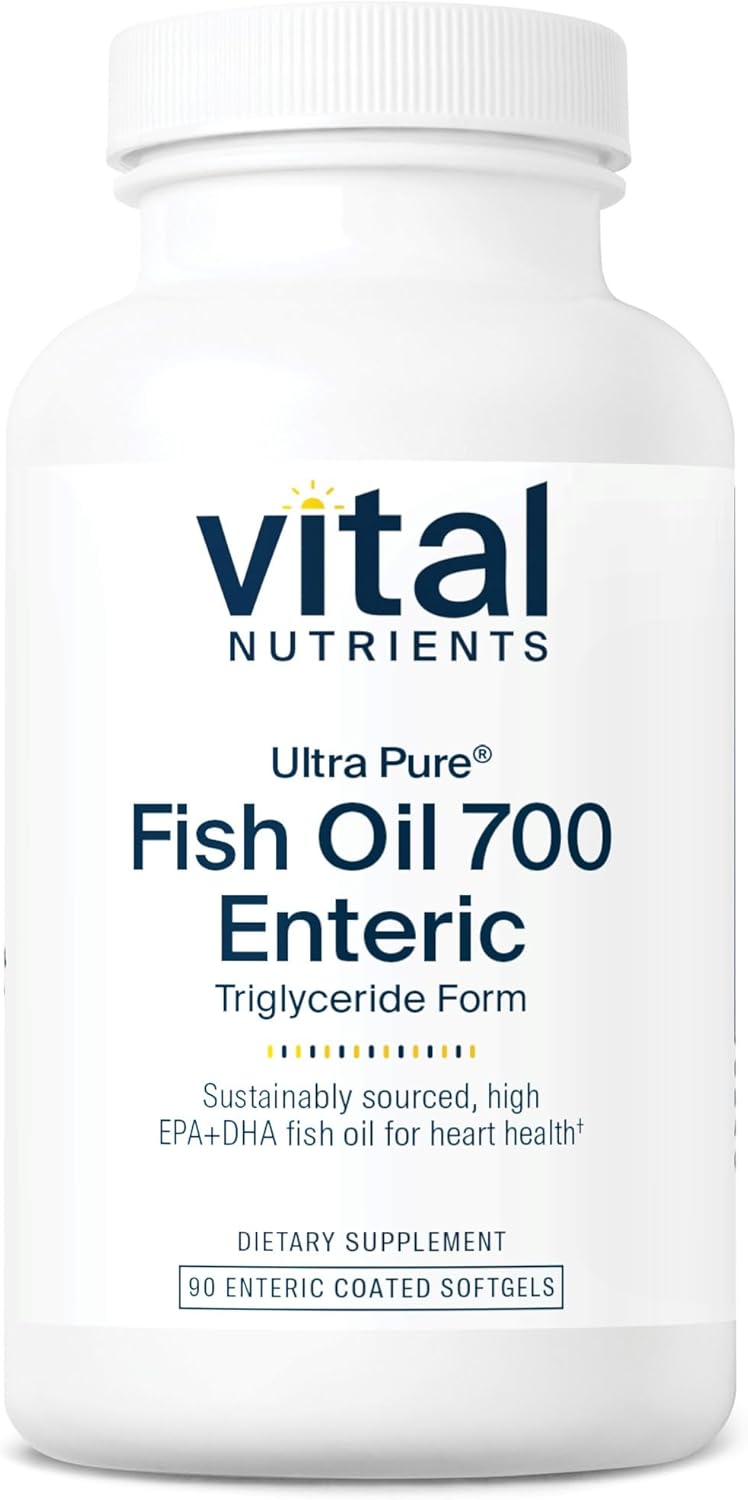 Vital Nutrients – Aceite de pescado ultra puro 700 entérico (forma de triglicéridos de grado farmacéutico) – Aceite de pescado de mar profundo