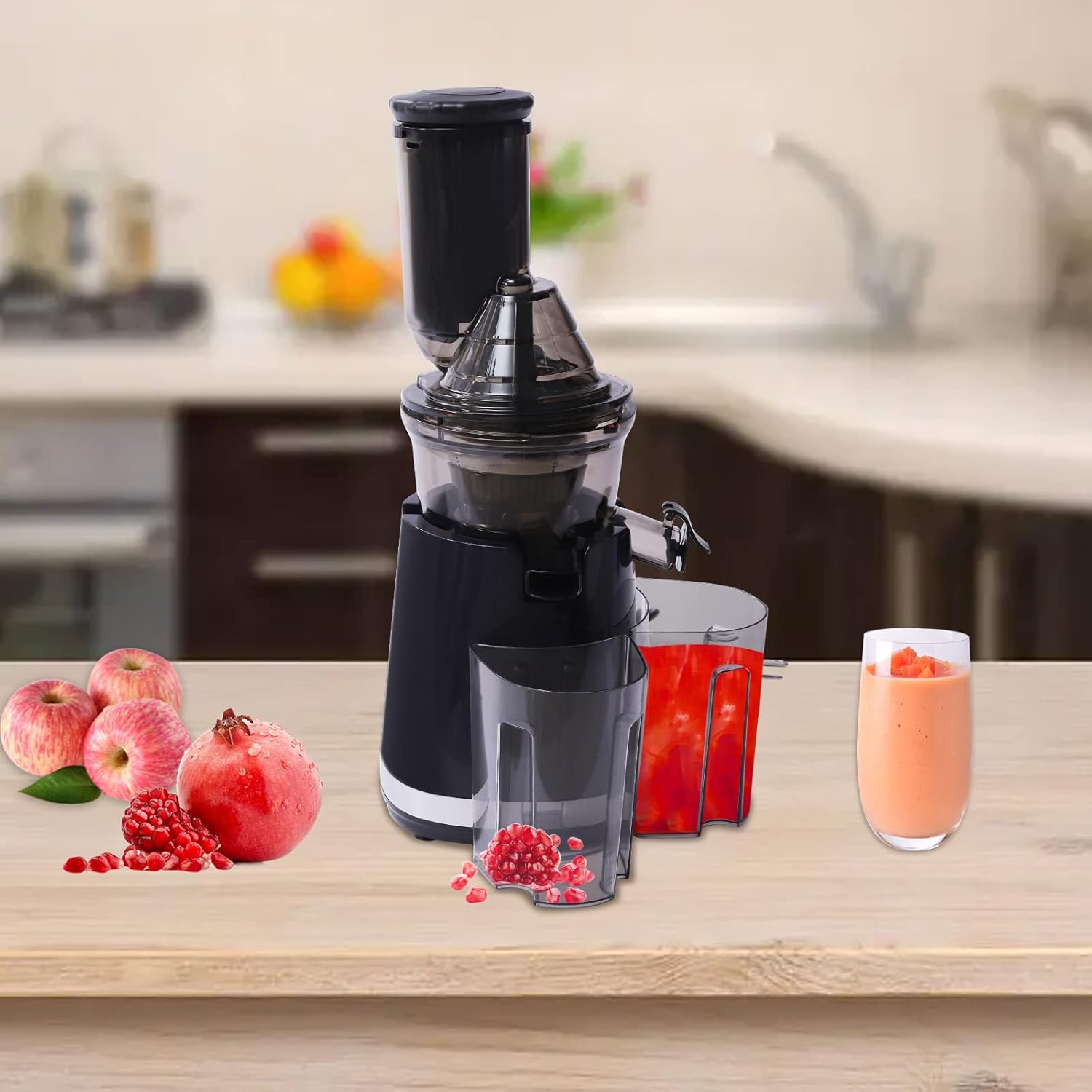Máquina exprimidora, 250 W, exprimidor de masticación en frío, extractor de exprimidor lento para el hogar, máquinas exprimidoras para frutas