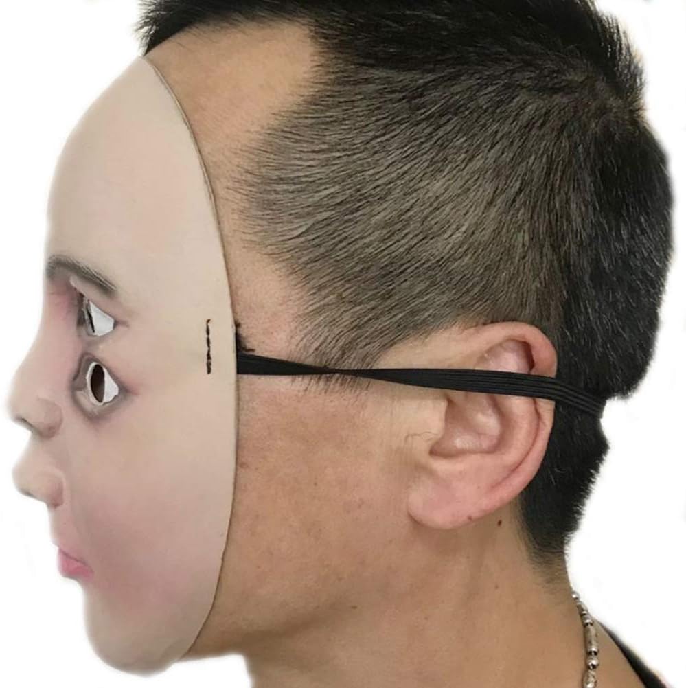 ALXOY GHDLM – Máscara de látex de cuatro ojos para Halloween, máscara realista para disfraz de Halloween, fiesta de disfraces y accesorios de cosplay