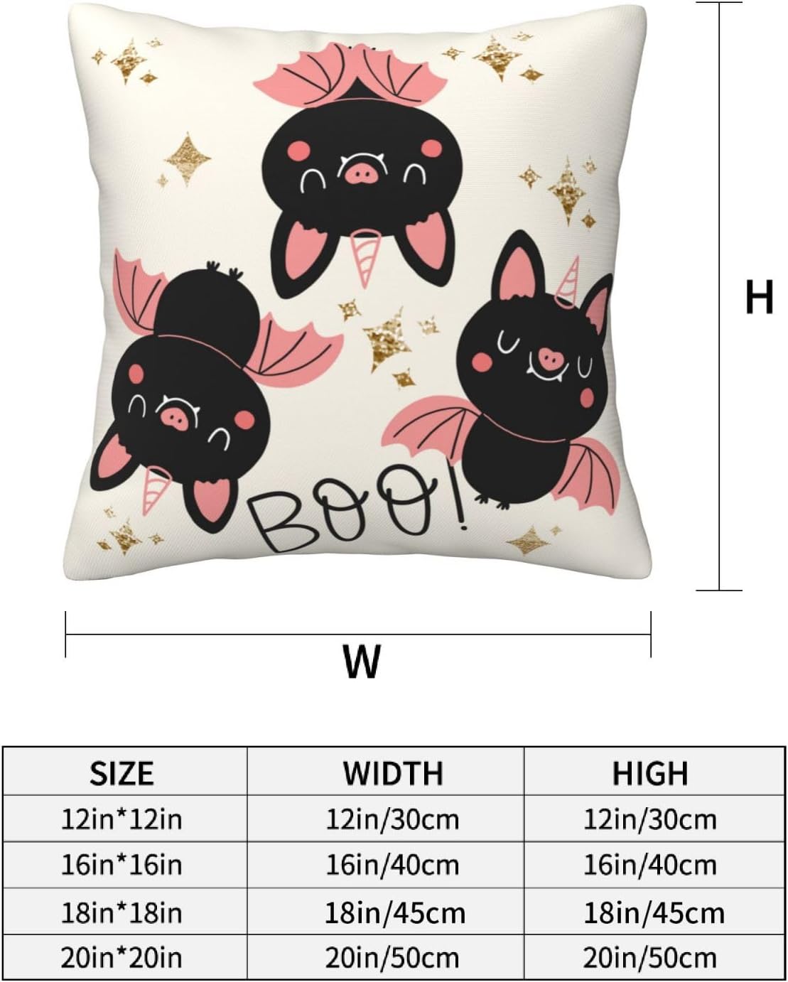 Juego de 4 fundas de almohada de Halloween, diseño de calavera con diseño de calabaza, fantasma, groovy, rosa, diseño de estrellas, flores,