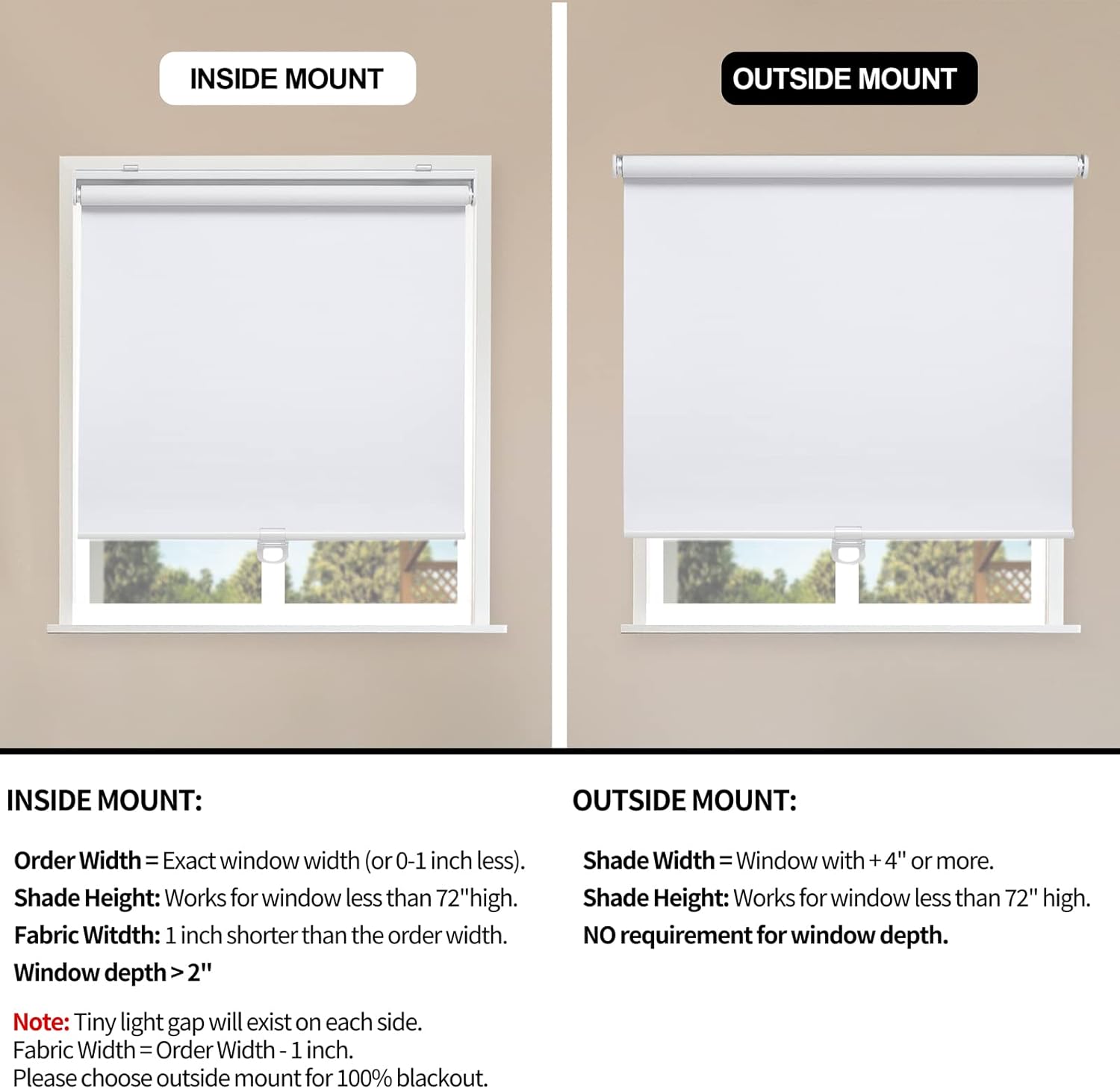 Persianas enrollables opacas sin cordones para ventanas, persianas para oscurecer la habitación, con aislamiento térmico, fáciles de instalar, para