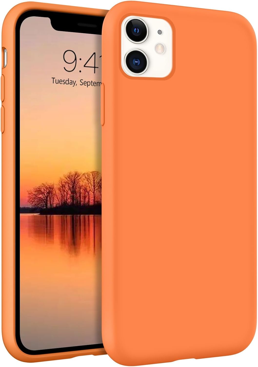 BENTOBEN Funda para iPhone 11, iPhone 11, funda delgada de silicona líquida de gel suave, antiarañazos, a prueba de golpes, con forro de microfibra