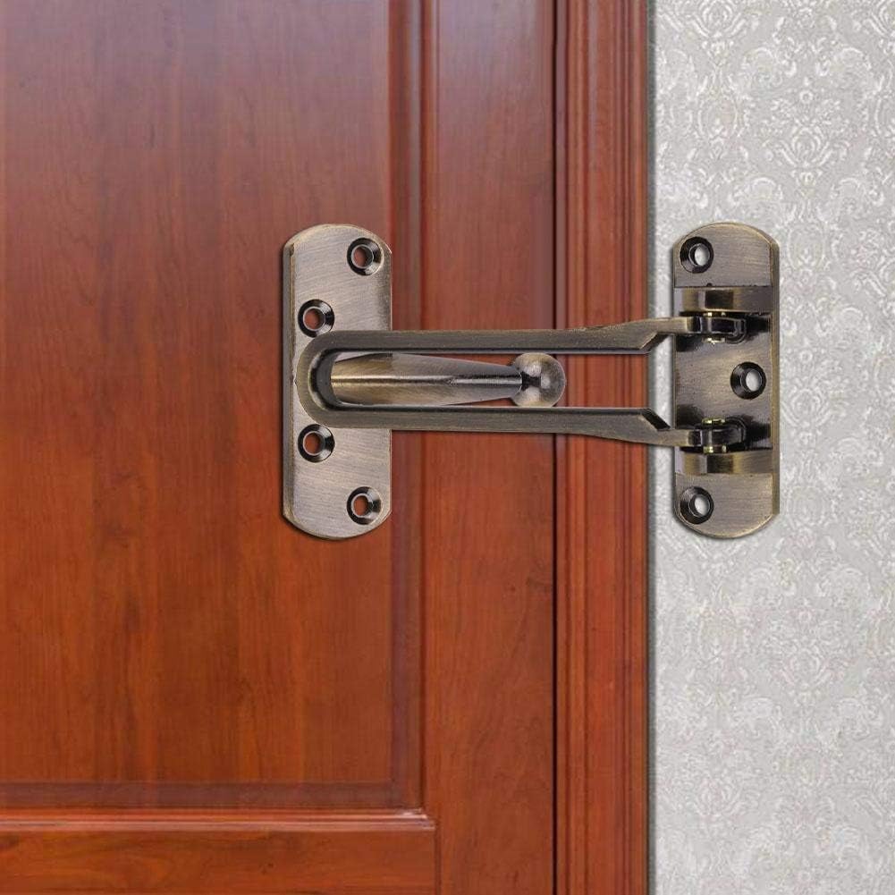 Multi Color Aleación de Zinc Seguridad Ventana Puerta Guardia Restrictor Cerradura Cerradura Cerradura Cadena de Seguridad (Bronce)