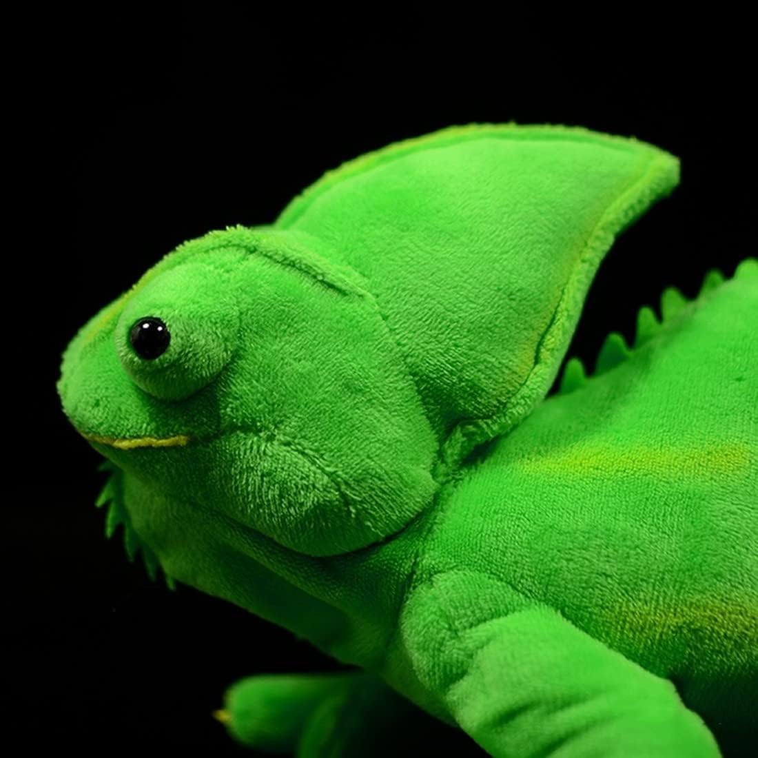 Juguete de peluche de camaleón verde de simulación de 15 pulgadas de largo, juguete de peluche suave realista para niños, regalo de festival,