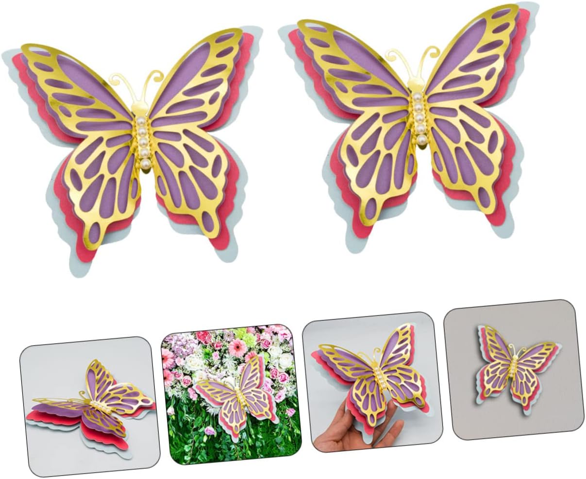 Abaodam 6 Pcs Party Decoration Butterfly Wedding Decor Wedding Wall Decor Wall Butterflies Wall Ornament Butterflies Decorations Butterflies
