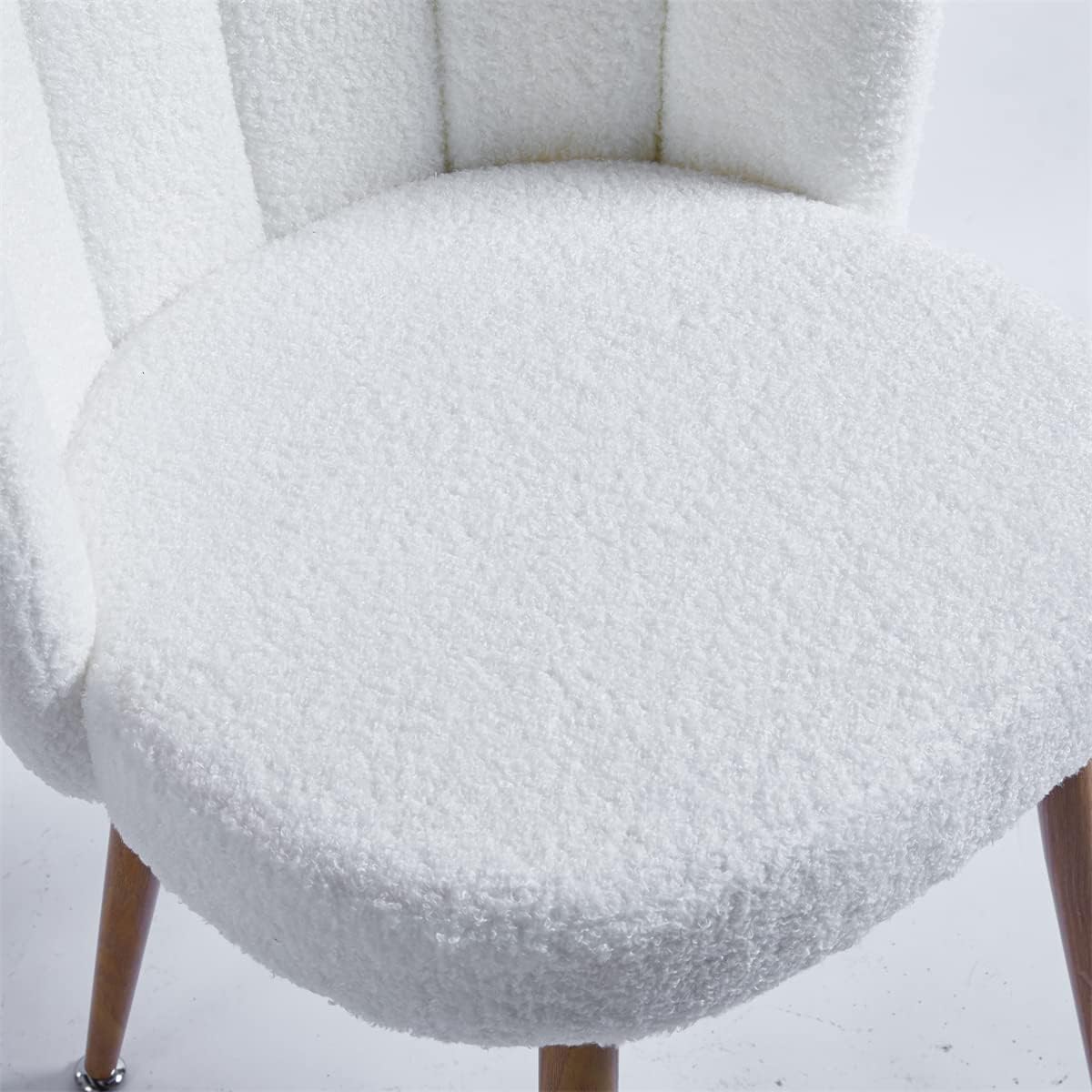 Juego de 2 sillas decorativas, silla de sala de estar, silla de ocio con patas de color madera, sillón tapizado de tela con respaldo copetudo, silla