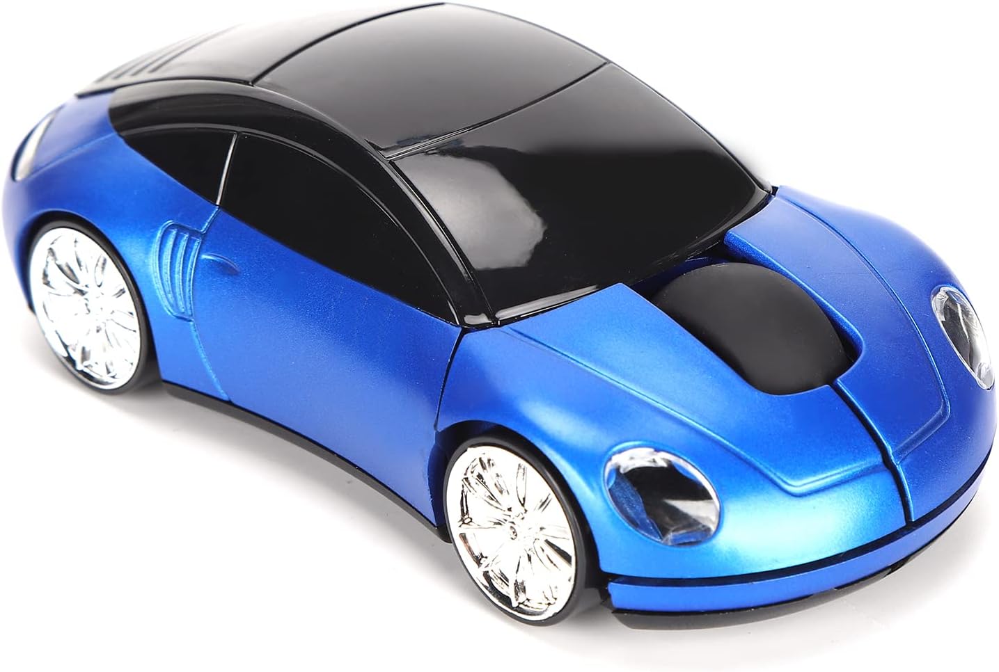 ASHATA Ratón inalámbrico portátil en forma de coche inteligente de 2.4G con mini receptor, diseño ergonómico, material ABS, para oficina, laptop,