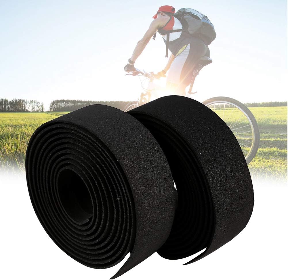Cinta adhesiva para manillar de bicicleta, 2 unidades, resistencia a la decoloración, cinta reflectante con 2 tapones de barra, accesorio para