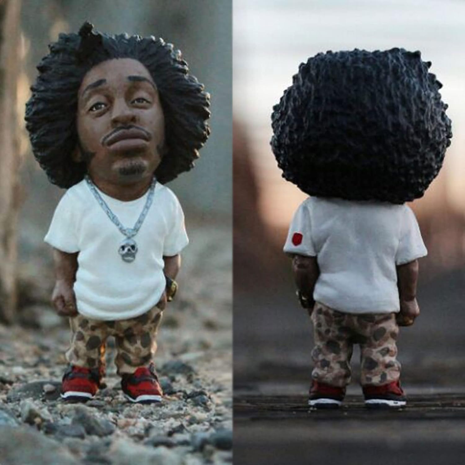 Adornos de resina conmemorativos de hip hop, esculturas de resina peculiares e interesantes de estrella de música de rap, adornos de resina