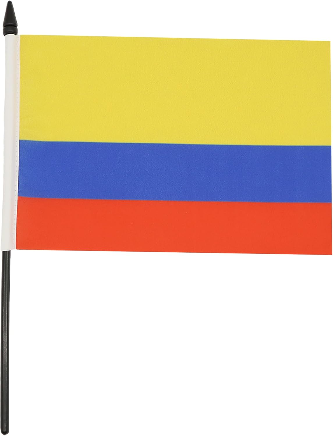 Bandera Colombia de AZ BANDERA Colombia, 5 x 8 pulgadas, bandera de escritorio colombiana, 8.3 x 5.5in, barra y base de plástico negro