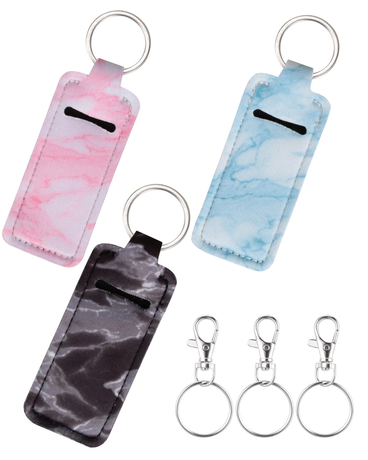 Chapstick Soporte para bálsamo labial, funda para lápiz labial, soporte para brillo de labios con gancho, 3 piezas de relleno de calcetines de