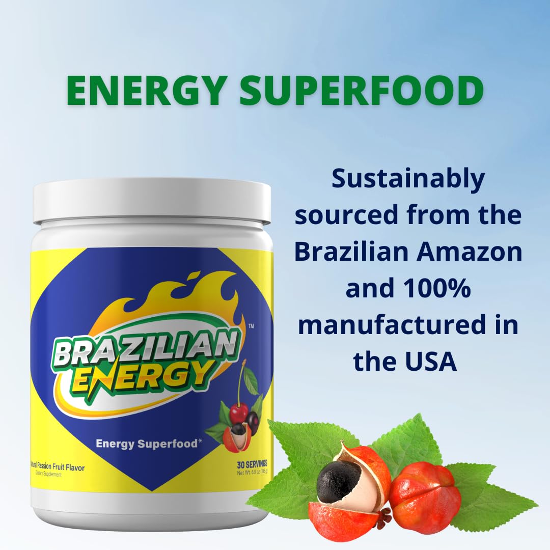 Superalimento de Guaraná Energy con Acai y Acerola, Alto en Antioxidantes y Cafeína Natural (30 Porciones) – Brazilian Energy