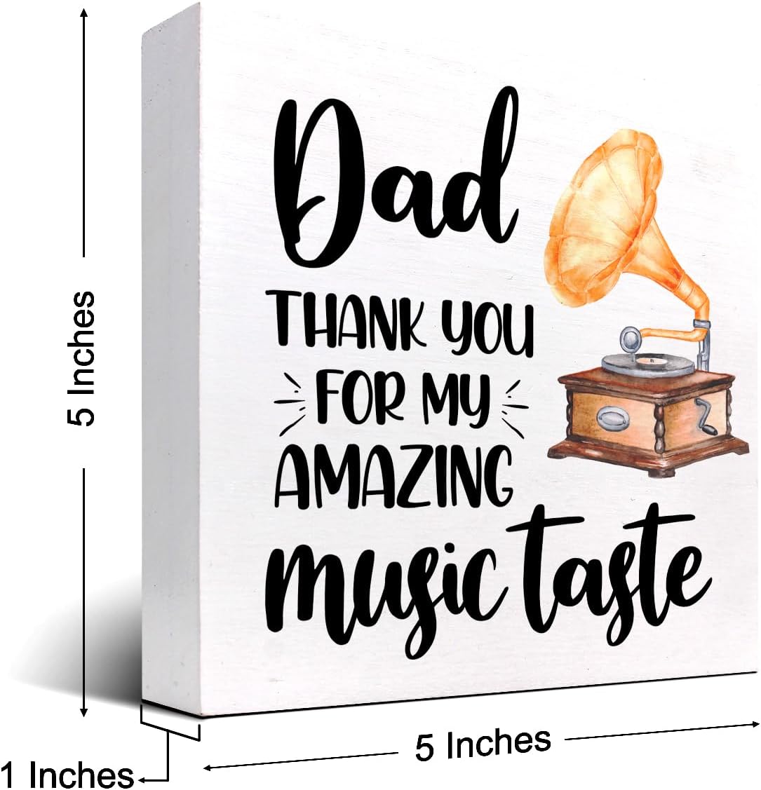 Letrero de madera con texto en inglés Dad Thank You for My Amazing Music Taste , decoración de escritorio para mamá, hogar, dormitorio, oficina,