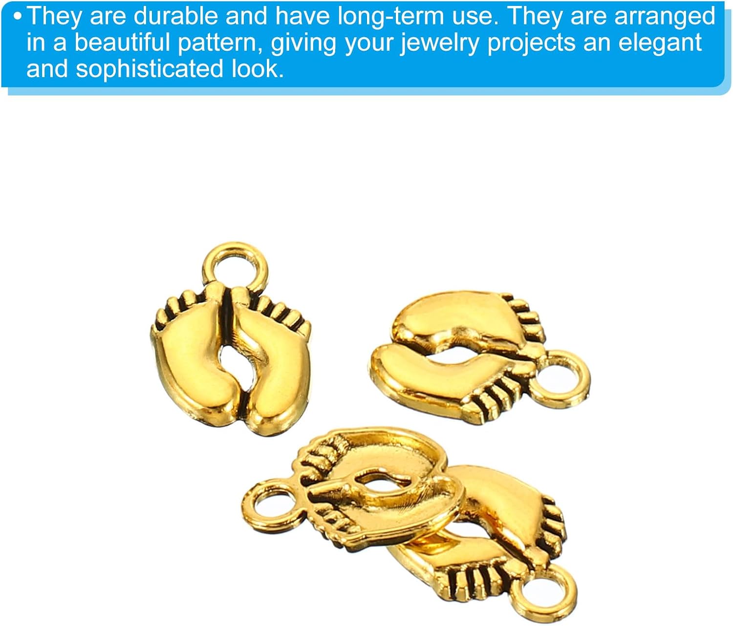 PATIKIL 100 piezas de dije de huellas, mini dije de huella, dije de metal vintage a granel, lindo bricolaje para hacer joyas, pulseras y aretes