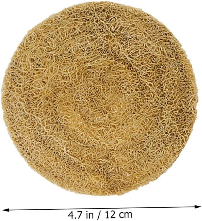 2 posavasos redondos, manteles individuales, accesorios de escritorio, posavasos para escritorio, tapete para tetera, posavasos Luffa, posavasos