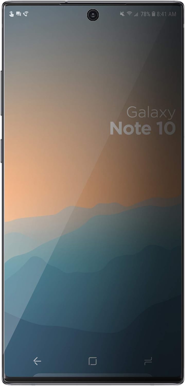 magglass Protector de pantalla de privacidad para Galaxy Note 10, resistente a las huellas dactilares, protector de vidrio templado para Samsung