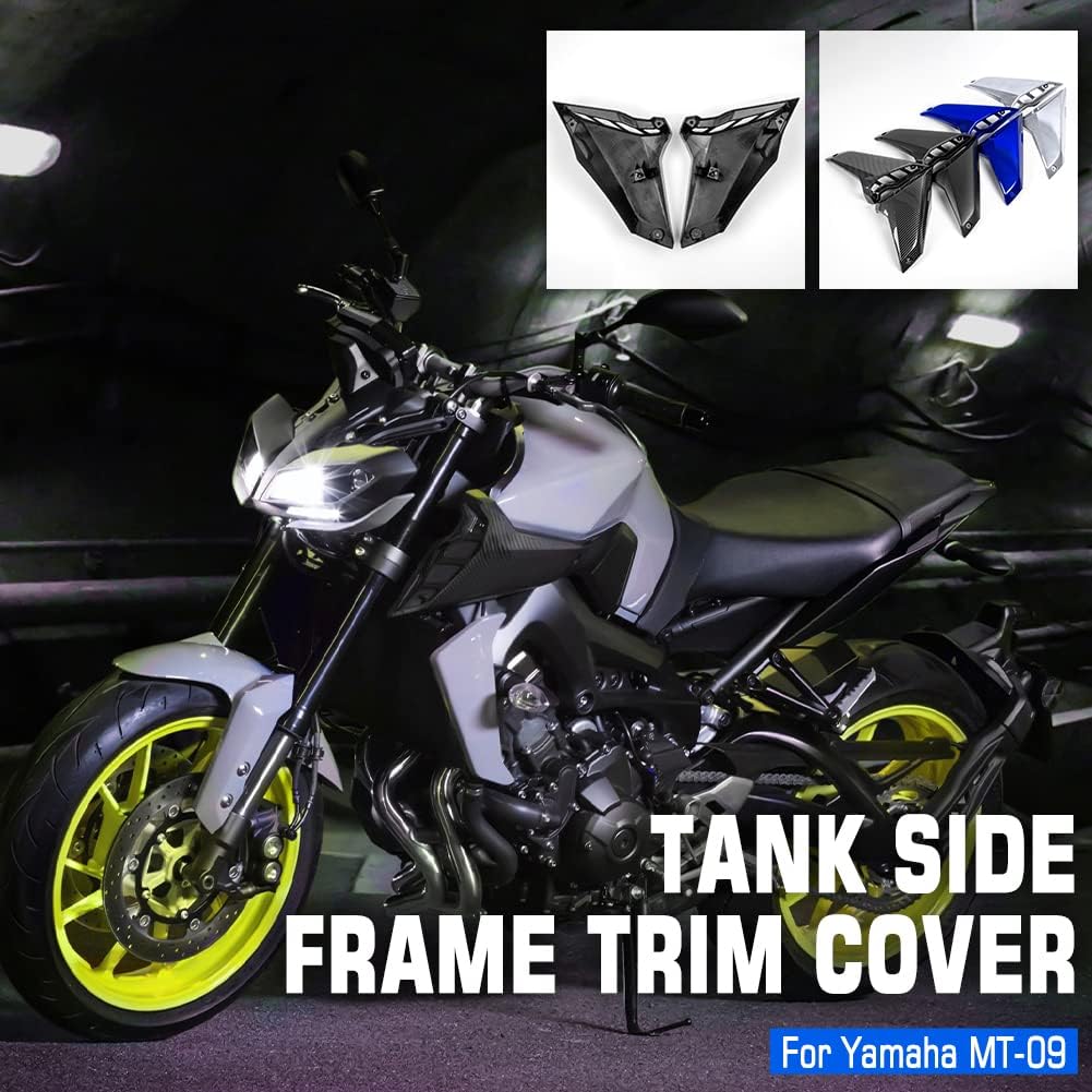 Cubierta de panel lateral para tanque de combustible para motocicleta, compatible con Y-amaha MT09 MT 09 MT-09 2017 2018 2019 2020 Accesorios Kit de