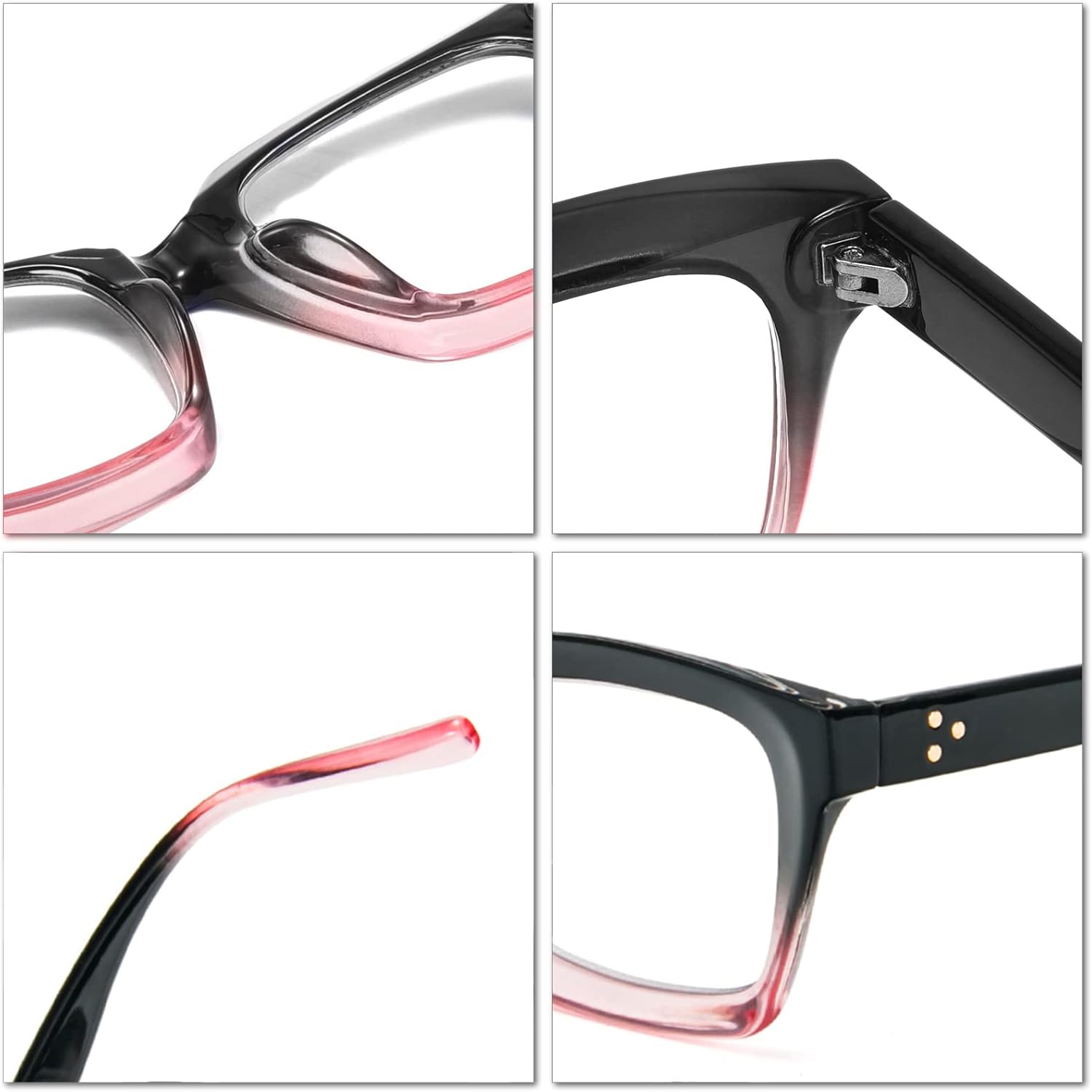 REAVEE Paquete de 2 lentes de lectura de gran tamaño estilo Oprah para mujeres y hombres, bloqueo de luz azul, estilo retro cuadrado grande