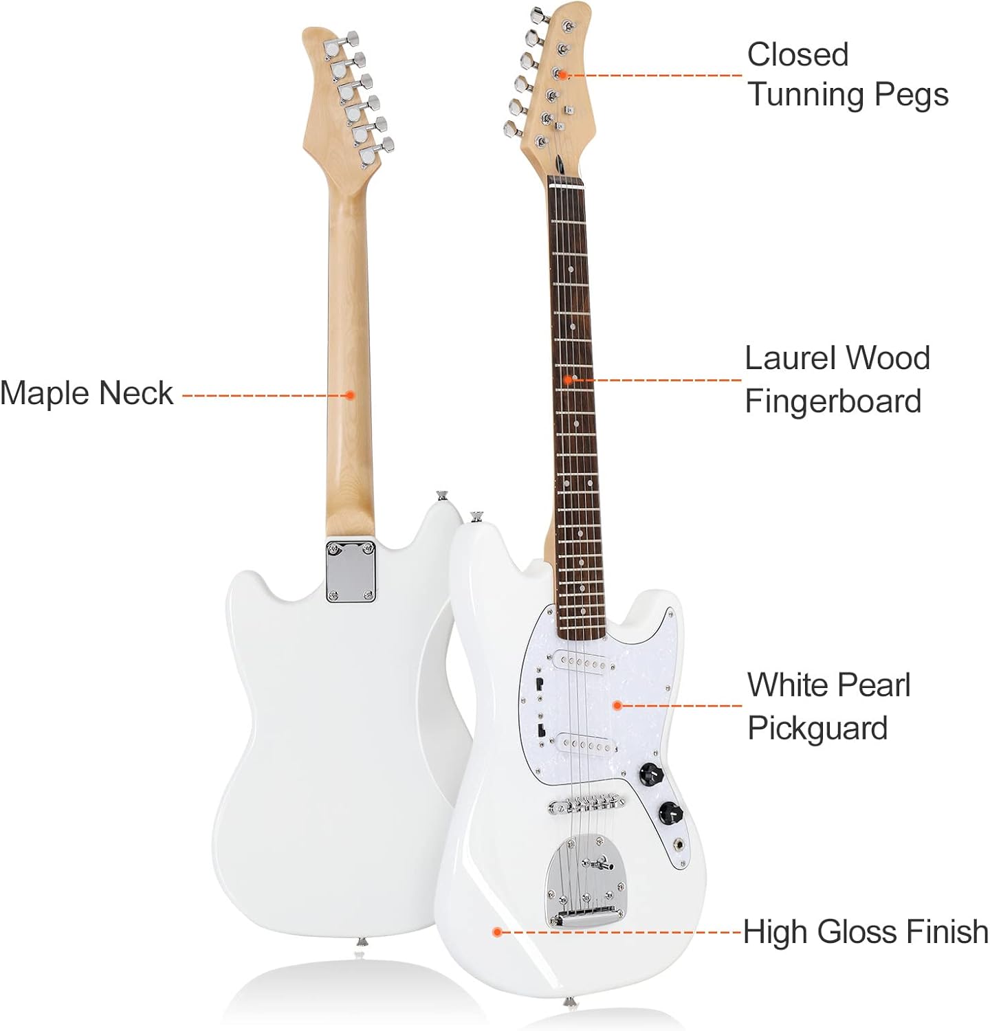 Ktaxon Guitarra eléctrica de tamaño completo de 39 pulgadas, kit de guitarra eléctrica de 6 cuerdas con bolsa de guitarra eléctrica portátil, correa