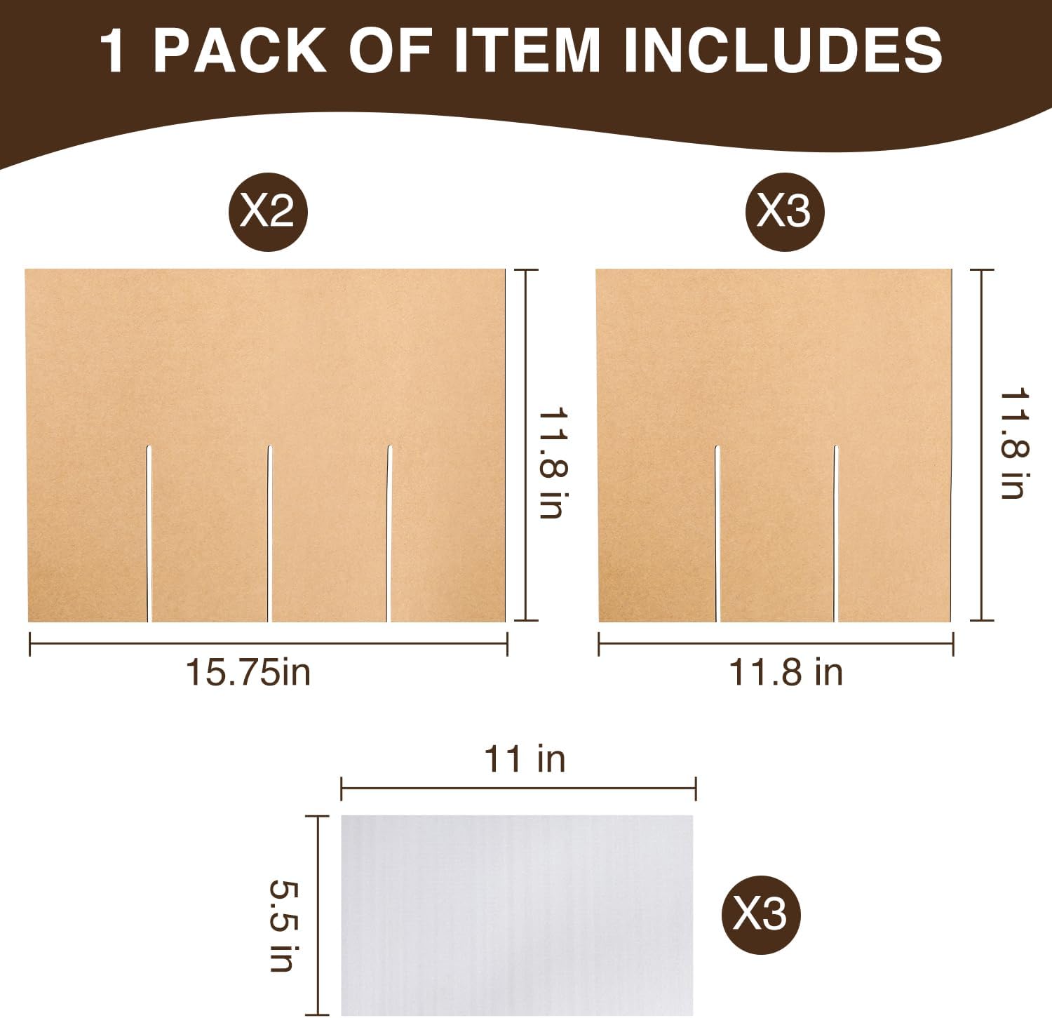XPCARE 6 juegos de separadores de vidrio para mudanzas, cajas de mudanza de platos, kit de caja de mudanza de cocina, separadores de cartón para