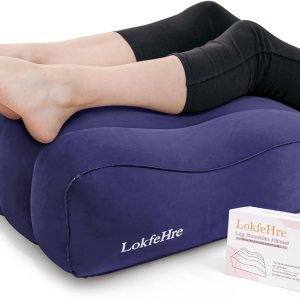 Almohada de cuña para dormir  Almohada inflable de elevación de piernas para hinchazón, circulación, alivio del dolor de piernas y espalda, soporte Almohada de cuña para dormir  Almohada inflable de elevación de piernas para hinchazón, circulación, alivio del dolor de piernas y espalda, soporte