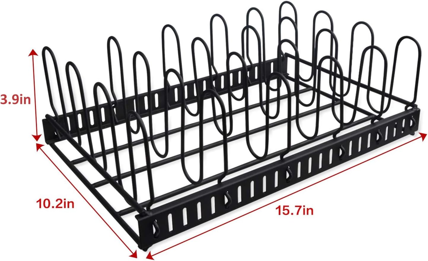 X-cosrack Organizador de tapa de contenedor de alimentos de metal y 6 divisores ajustables para contenedores de almacenamiento, estante de tapa para