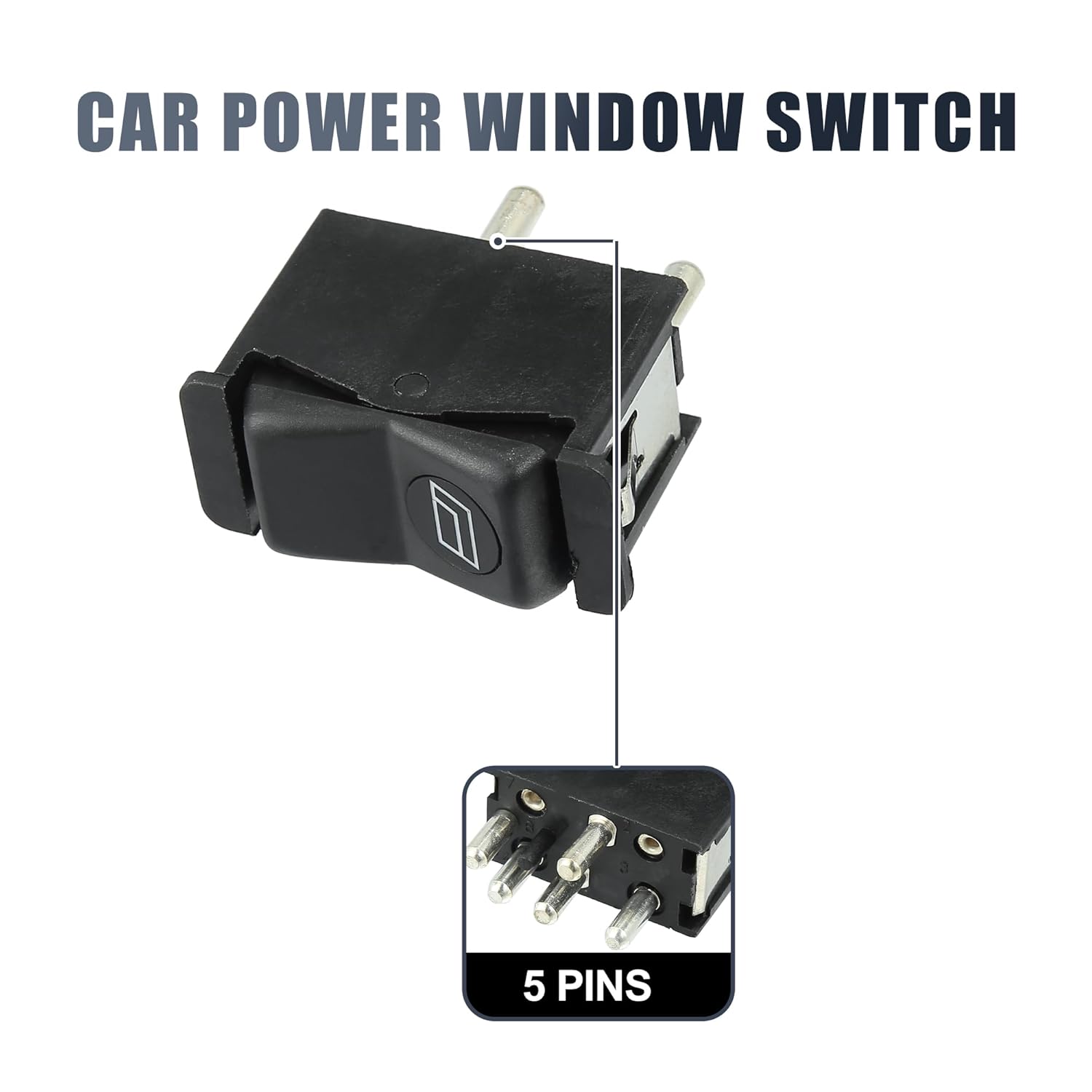 X AUTOHAUX Interruptor de elevalunas eléctrico delantero lado del conductor Interruptor de control maestro 000 820 3510 reemplazo para Mercedes-Benz