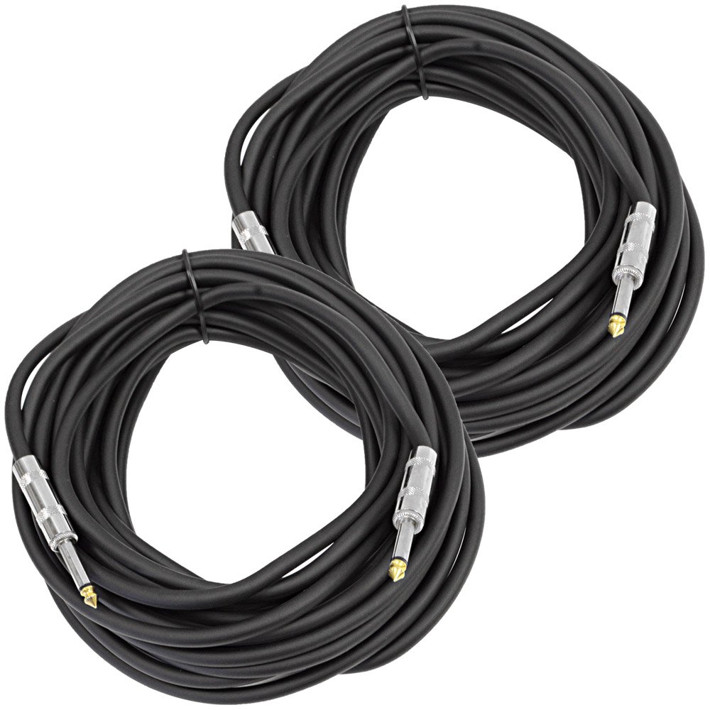 Seismic Audio – FS35_Paquete de 2 – Par de cables de altavoz PA DJ de 35 pies de 14 a 14 de audio profesional de calibre 14 – Heavy Duty