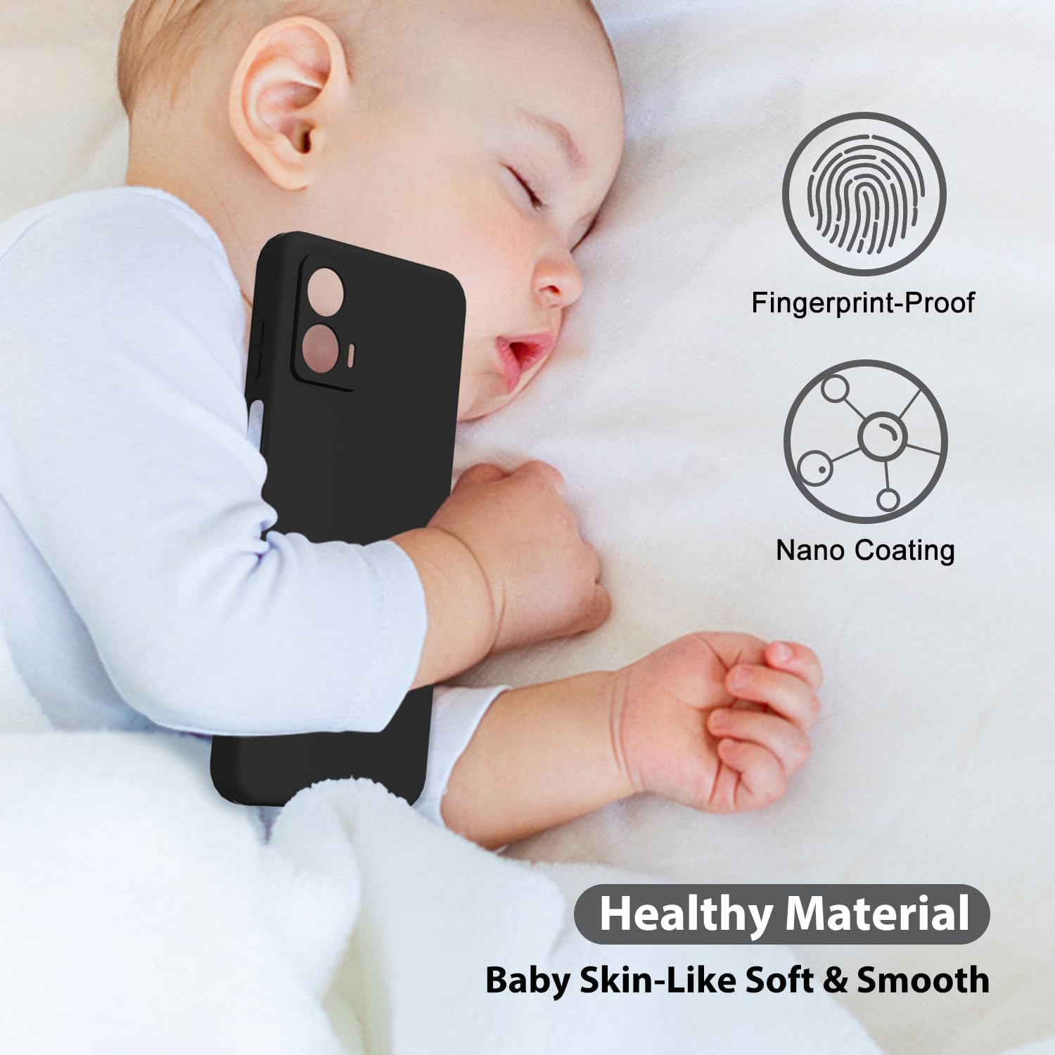 oakxco Funda para teléfono Motorola Moto G 5G 2023 con agarre de silicona líquida, bonita funda delgada de goma suave TPU lisa para mujeres y niñas,