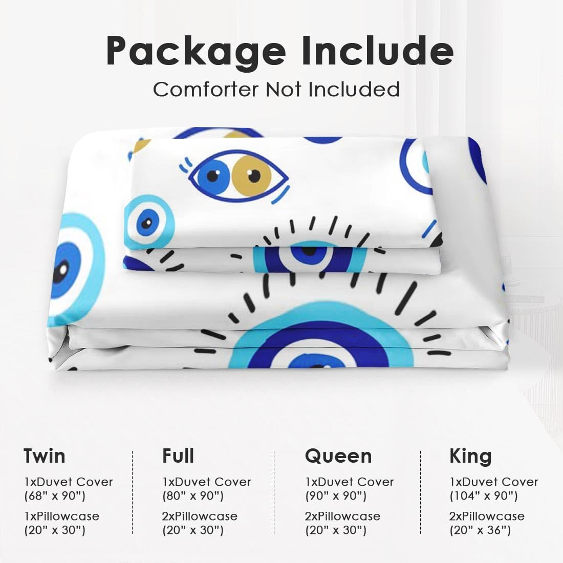 Funda de edredón tamaño Queen, juego de ropa de cama griego turco contemporáneo malvado con cierre de cremallera para niños y adultos, funda de