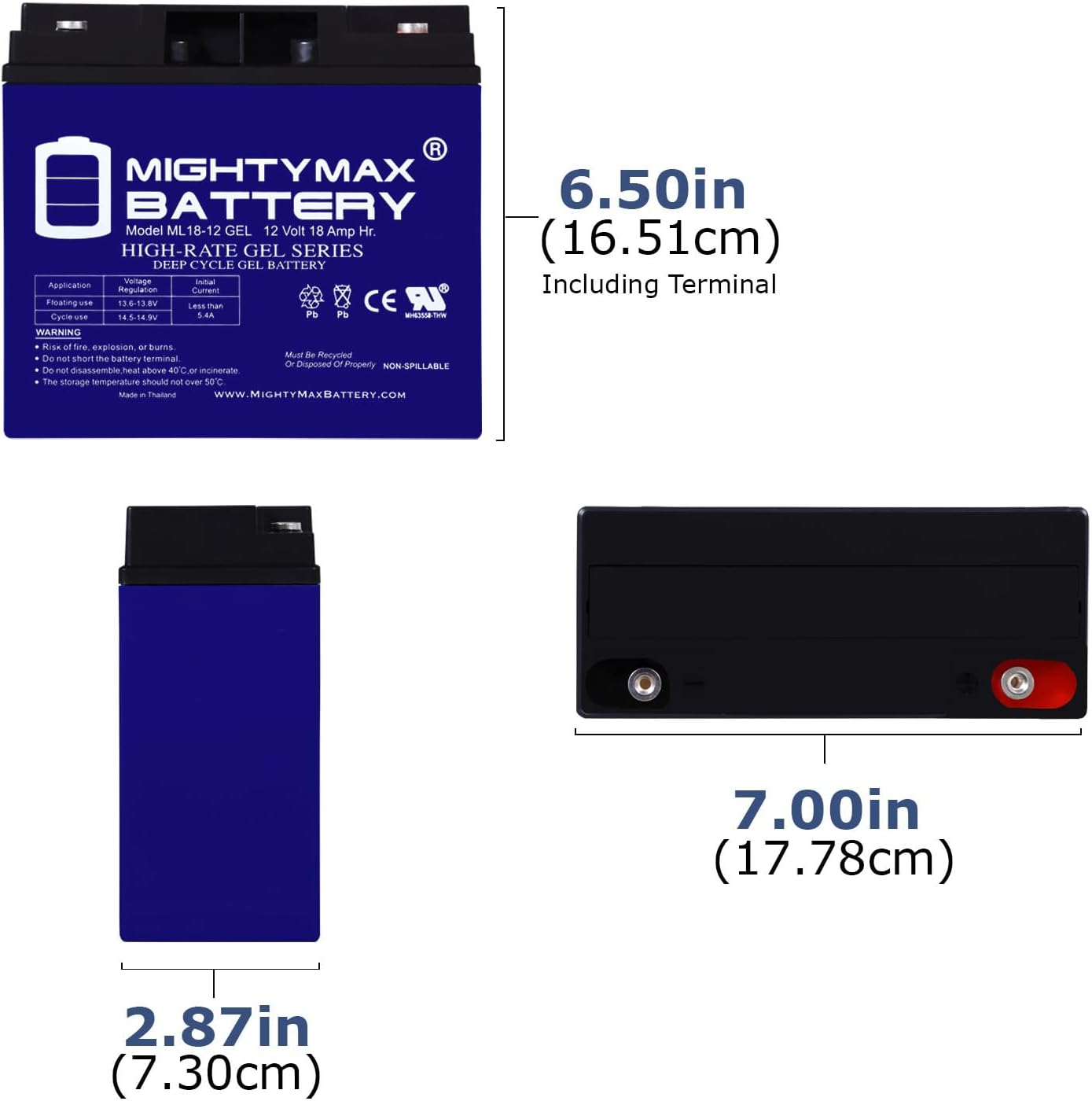 Batería de gel de 12 V 18 AH para Xantrex Technology XPower PowerPack300-2 unidades