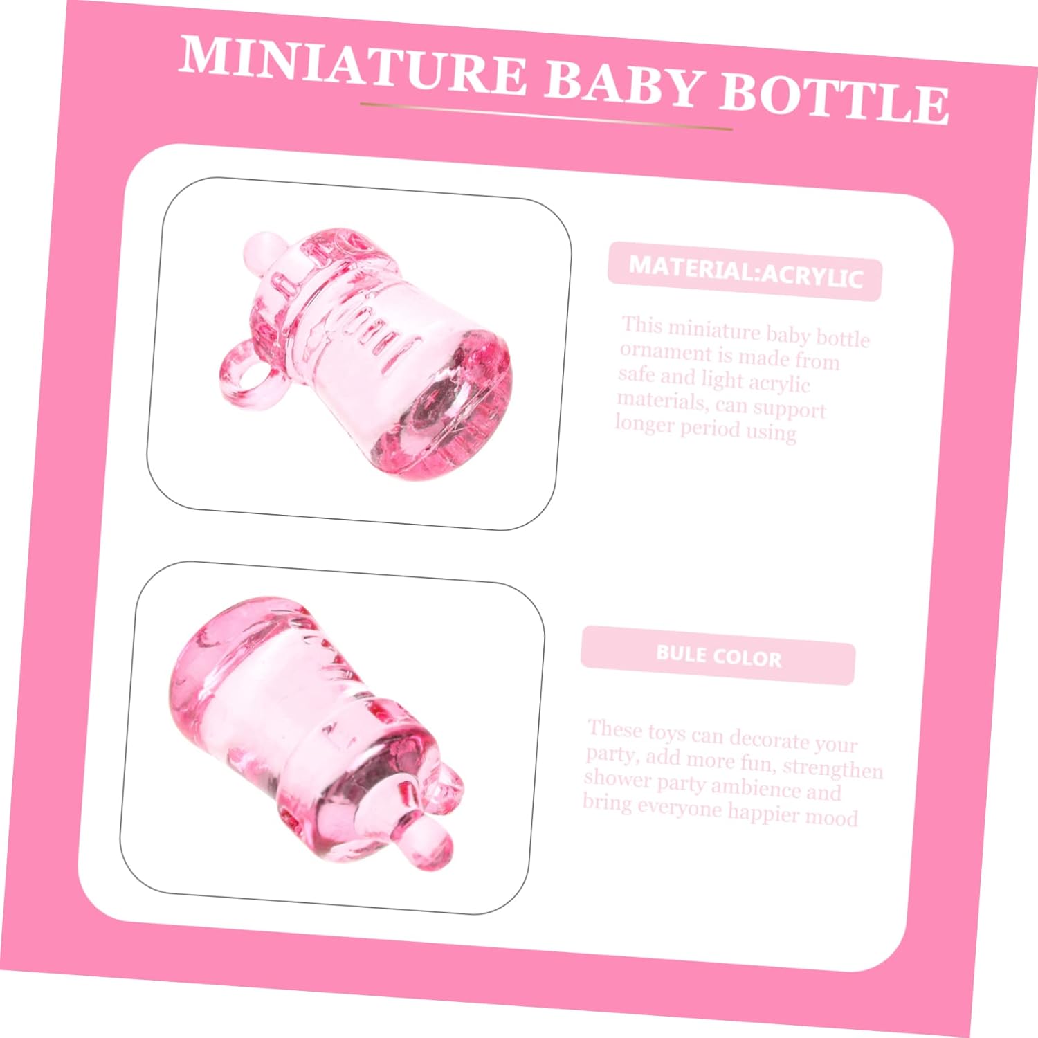 CHILDWEET Juguetes Miniture Decoración Sonajeros 30 piezas Colgante de botella para De Bautizo Para Niño Botella de Leche Mini Botella Decoración
