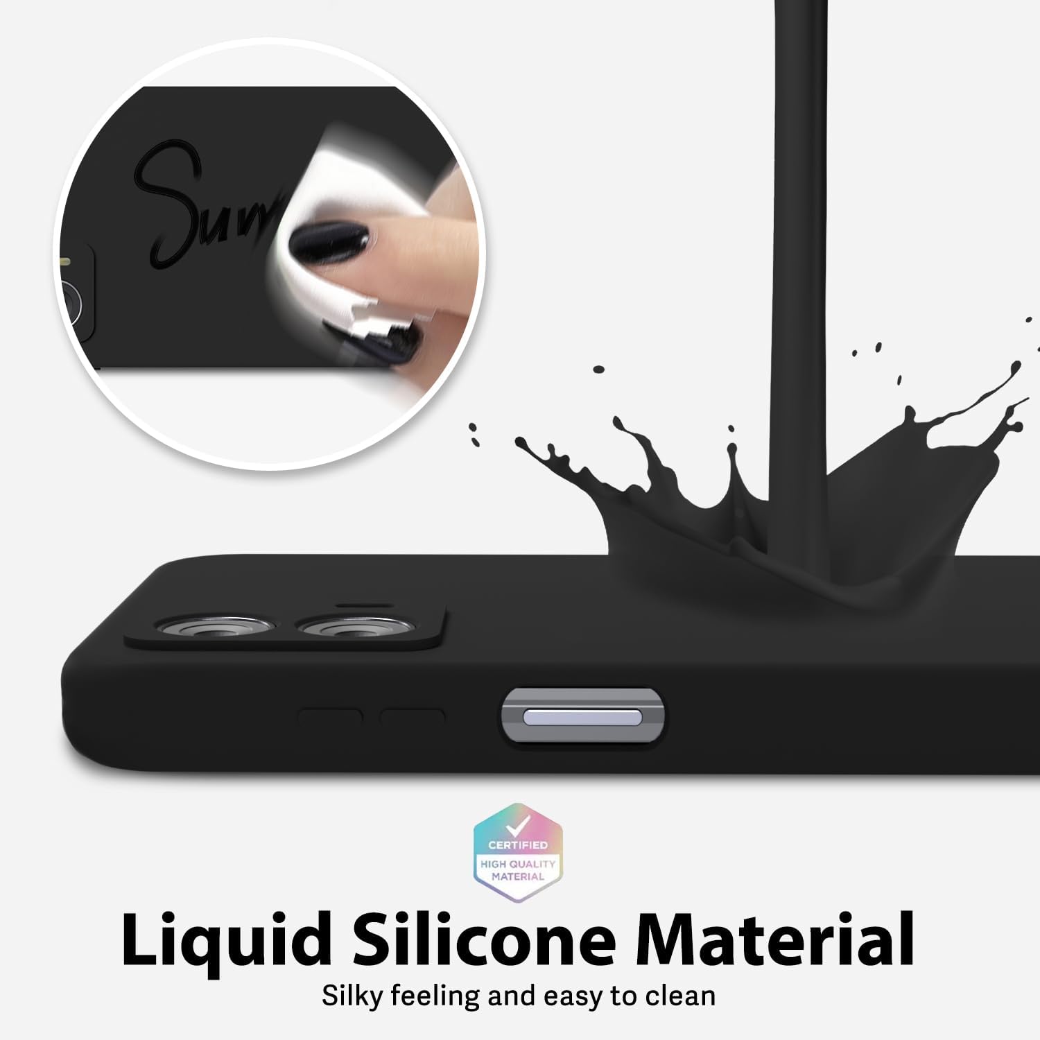 oakxco Funda para teléfono Motorola Moto G 5G 2023 con agarre de silicona líquida, bonita funda delgada de goma suave TPU lisa para mujeres y niñas,