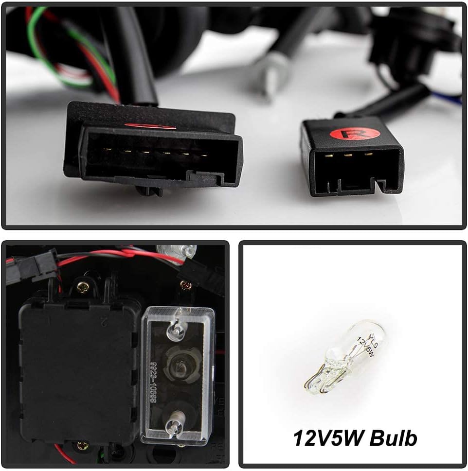 ACANII – Para 2000-2003 BMW E46 Serie 3 Coupé LED Luces traseras Luces traseras Lámparas de freno izquierda+derecha